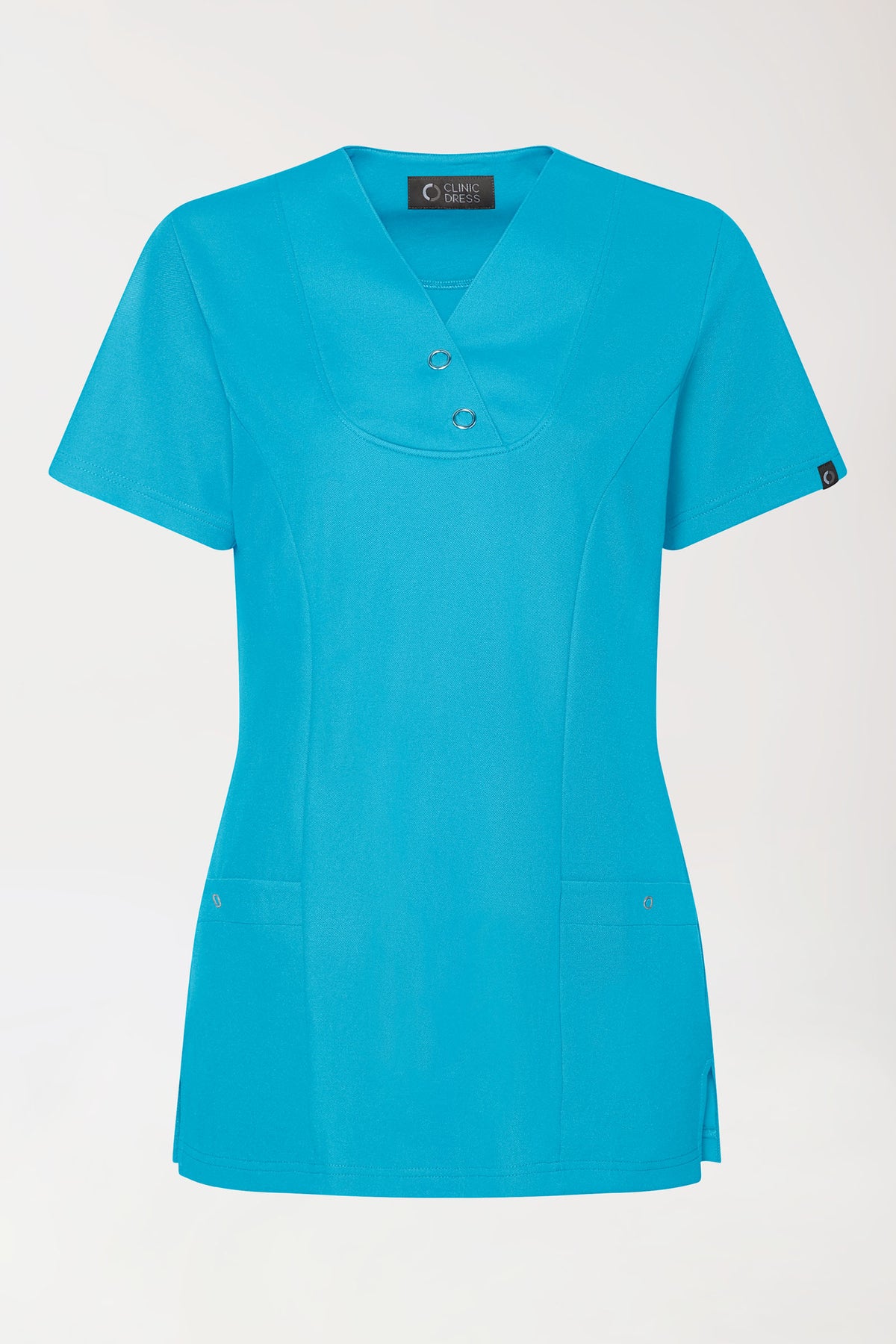 COMFY FLEX Stretch Schlupfkasack Damen - mit Druckknöpfen türkis