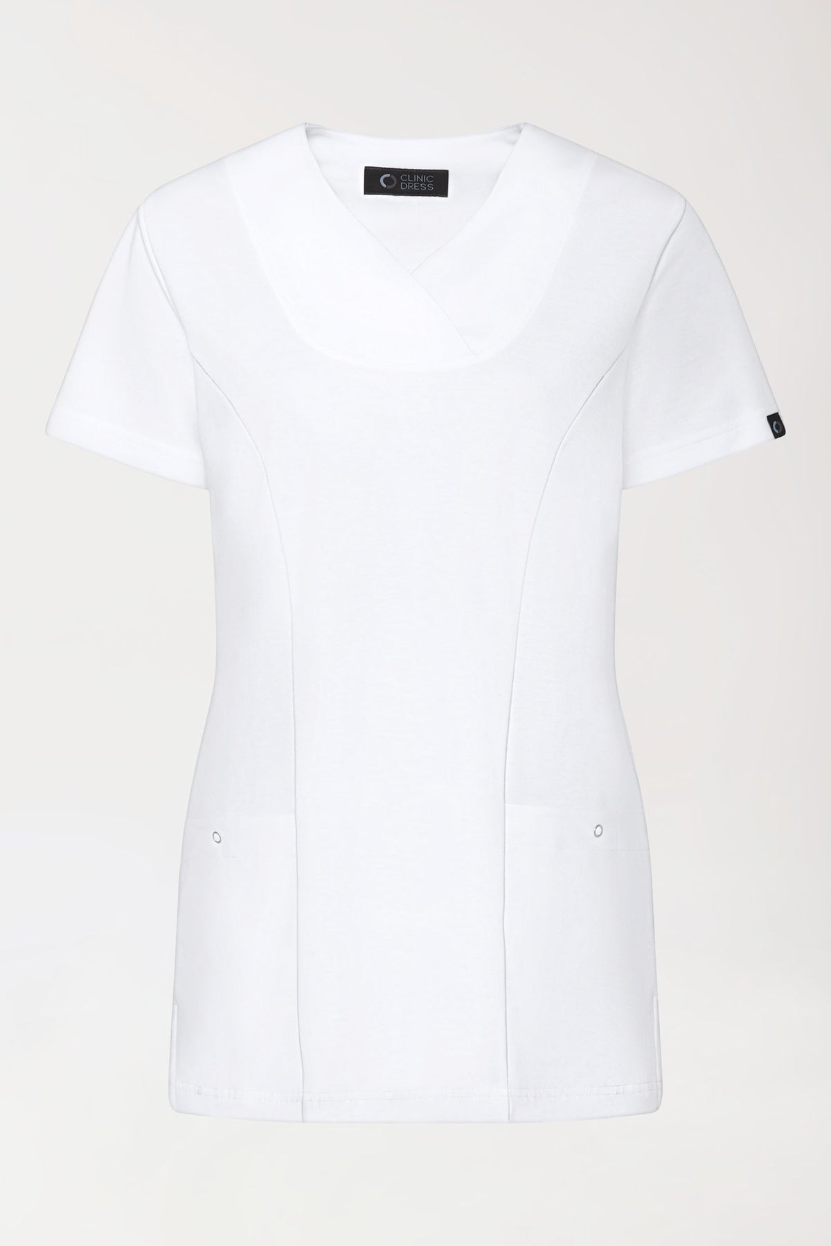 COMFY FLEX Stretch Schlupfkasack Damen - Herzausschnitt weiß