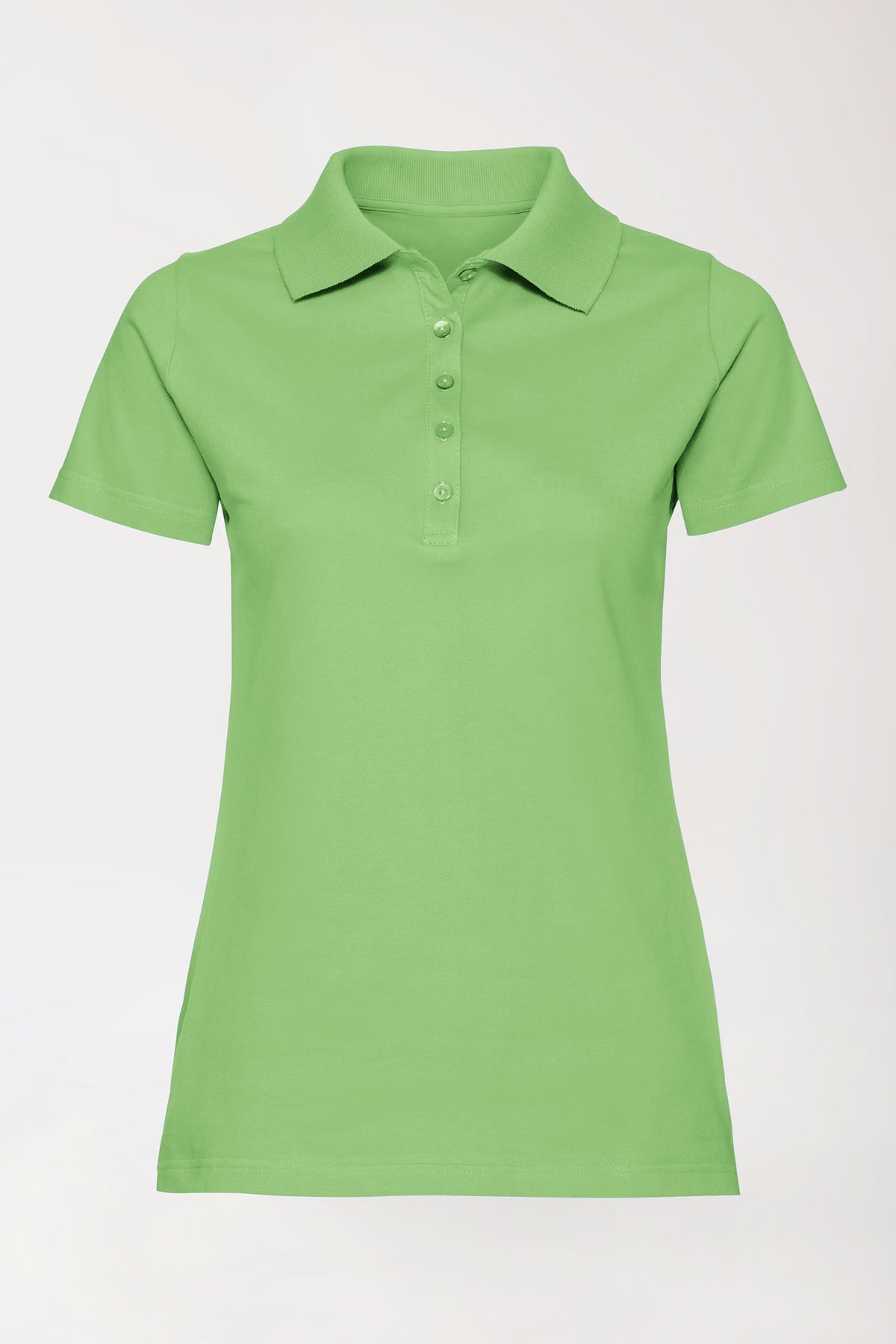 Stretch Shirt Damen - Polokragen apfelgrün
