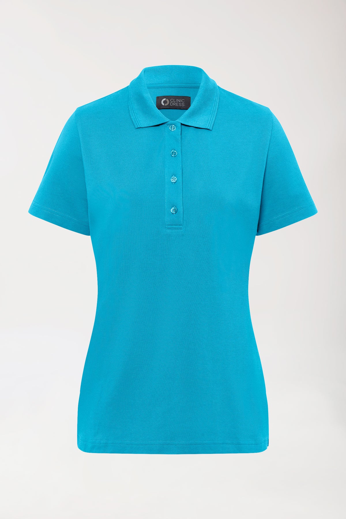 COMFY FLEX Stretch Shirt Damen - Polokragen türkis