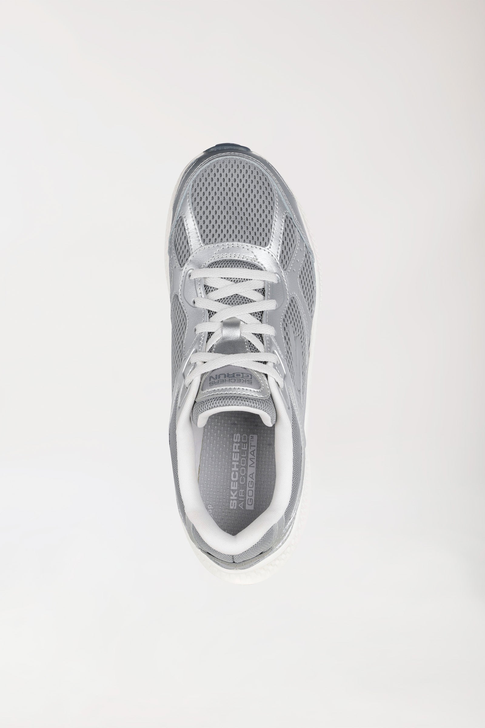 Damen Sneaker-SKECHERS-silber/weiß, Vorderansicht