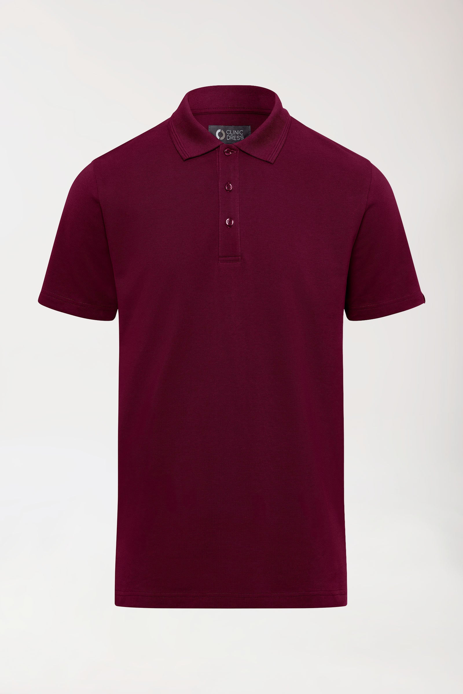 COMFY FLEX Stretch Shirt Herren - Polokragen bordeaux, Vorderansicht