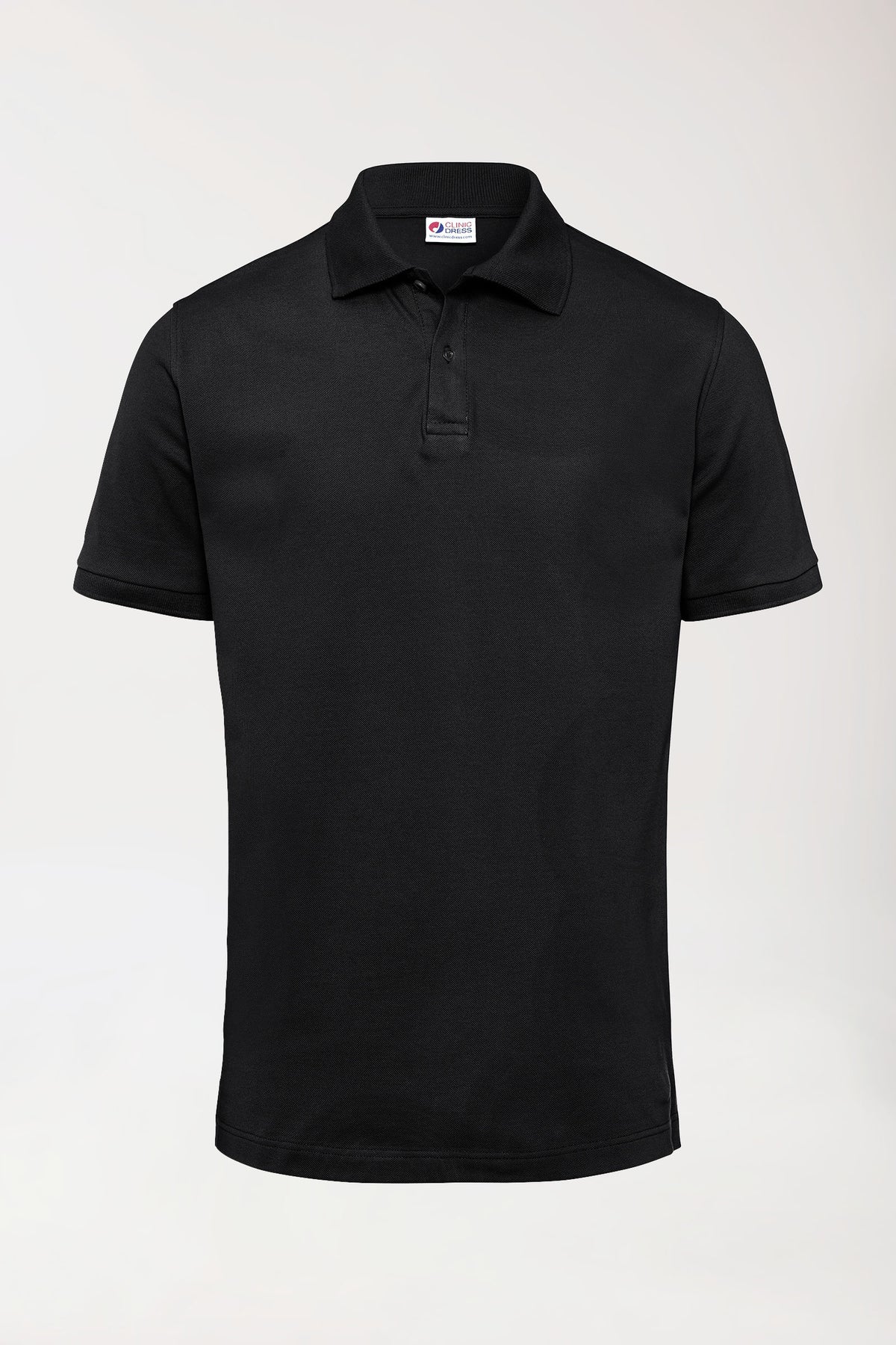Stretch Shirt Herren - Polokragen schwarz