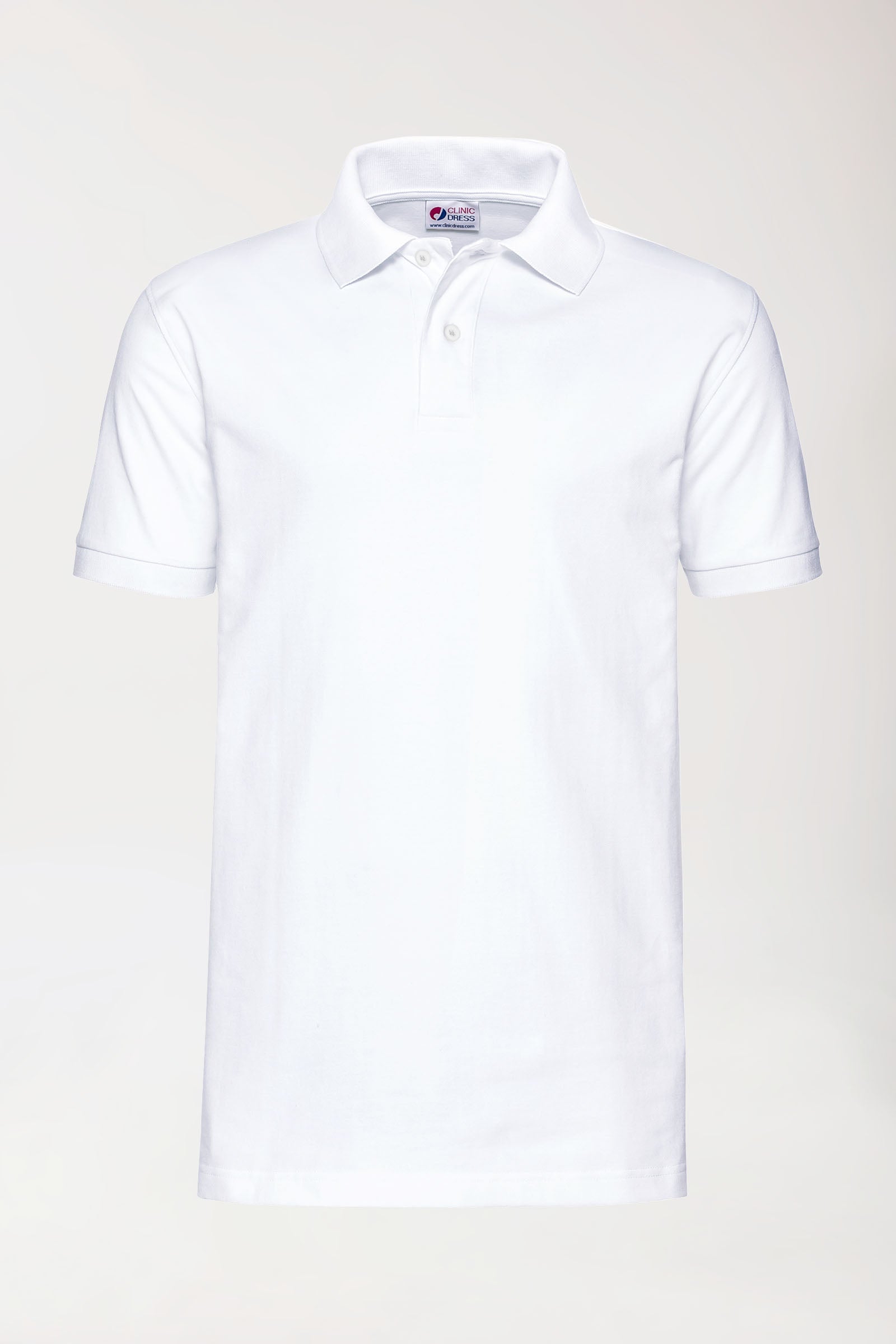 Stretch Shirt Herren - Polokragen weiß