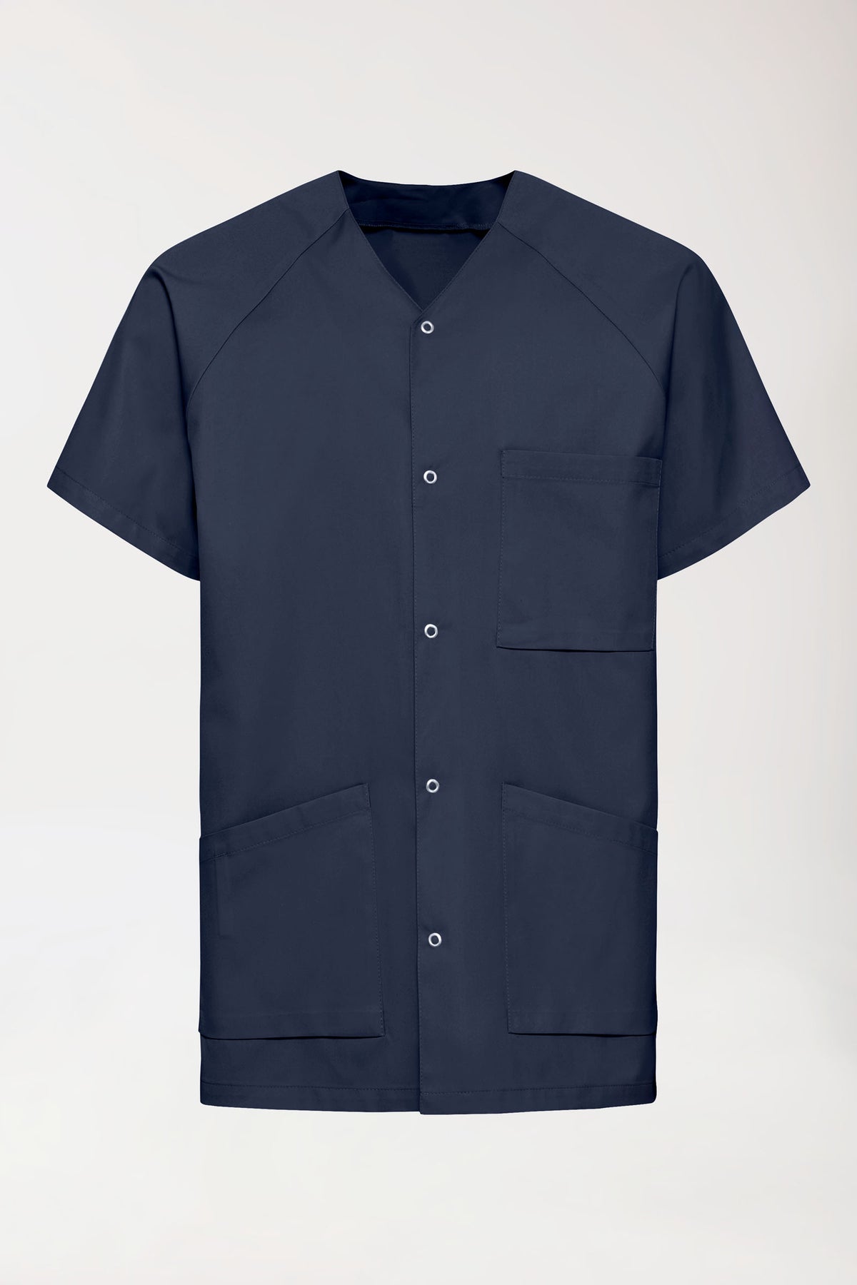 Kasack Herren - Druckknopfleiste navy, Vorderansicht