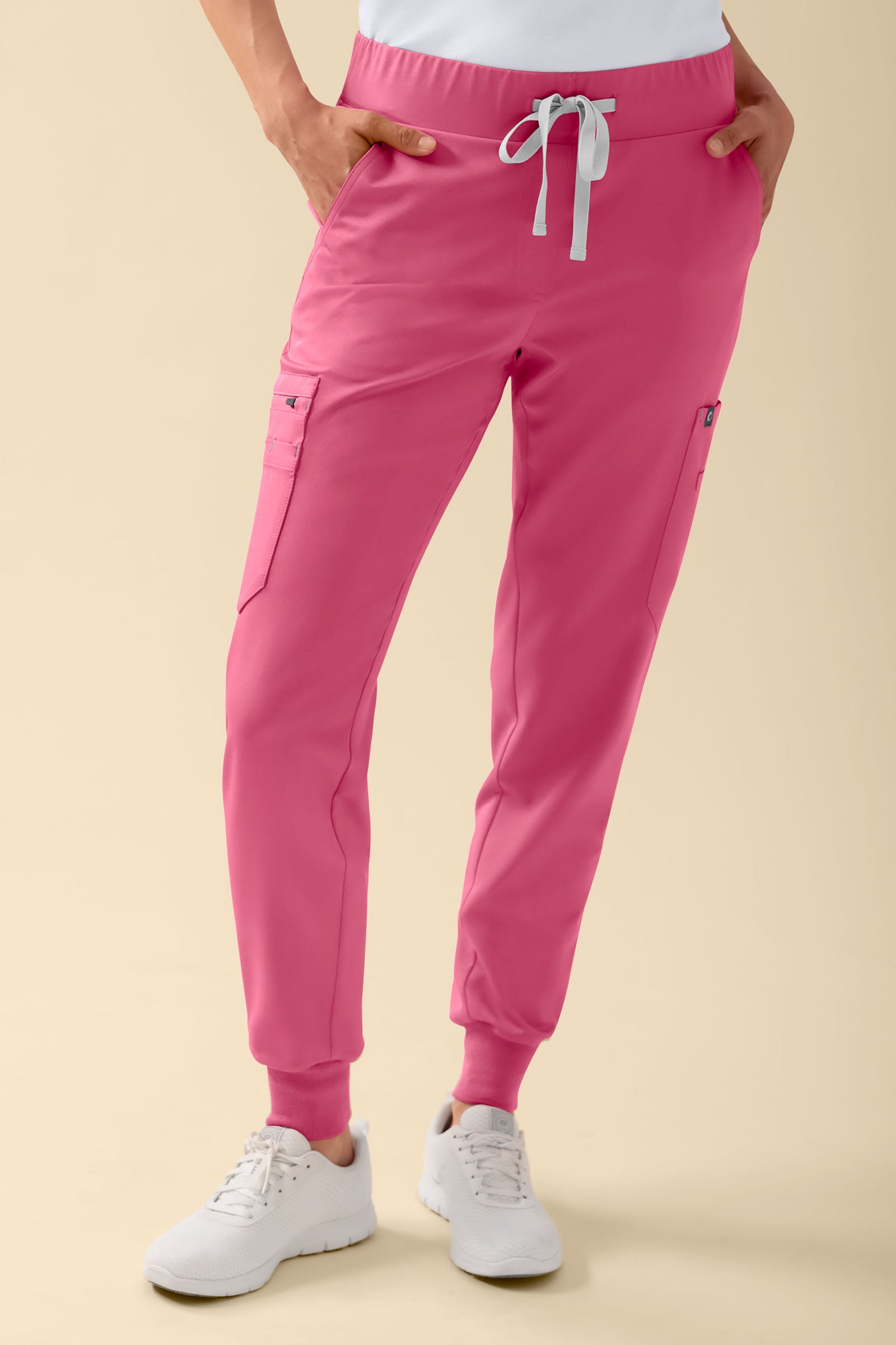 KAERE Hose Damen - Saumbündchen mit Beintaschen rosenholz, Vorderansicht