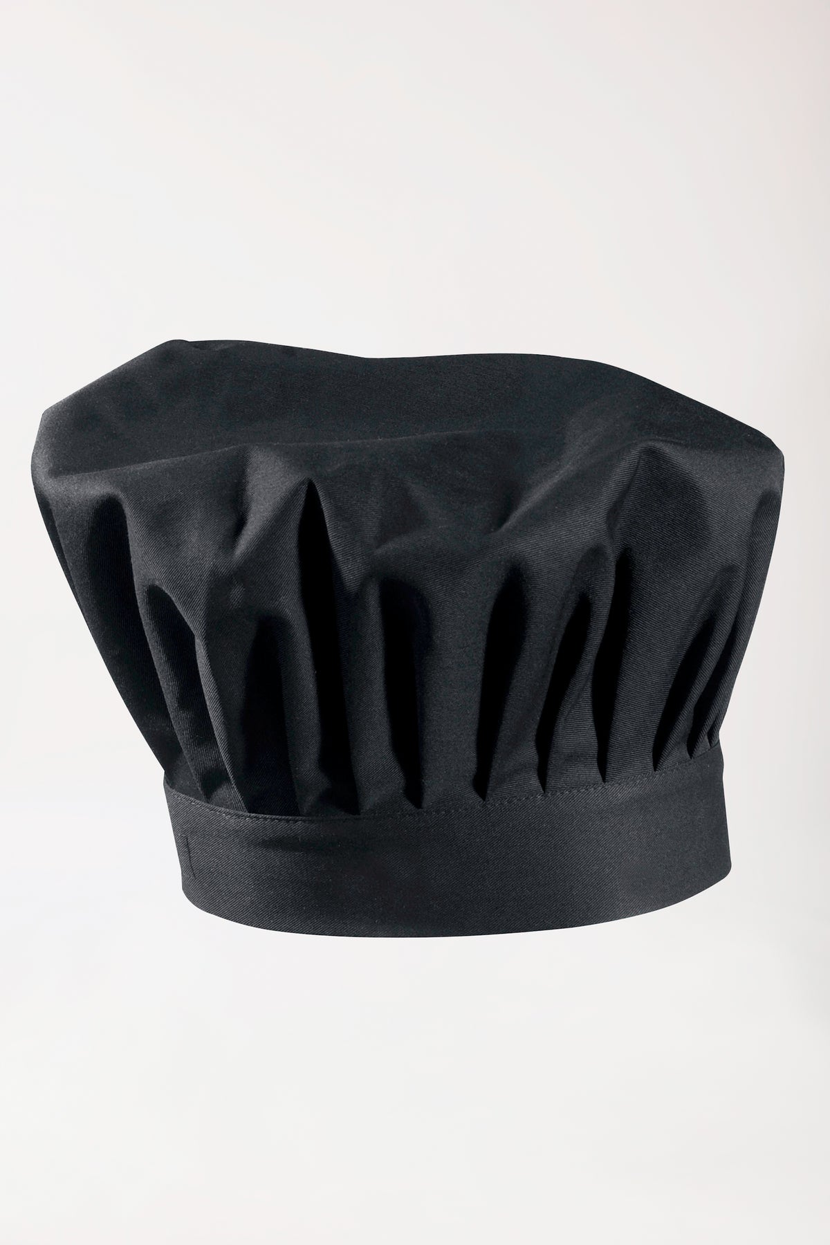 Gastro Kochmütze Unisex schwarz, Vorderansicht