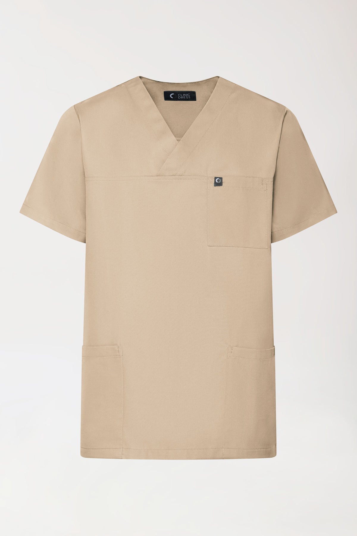 GREEN Stretch Schlupfkasack Unisex - V-Ausschnitt sand, Vorderansicht