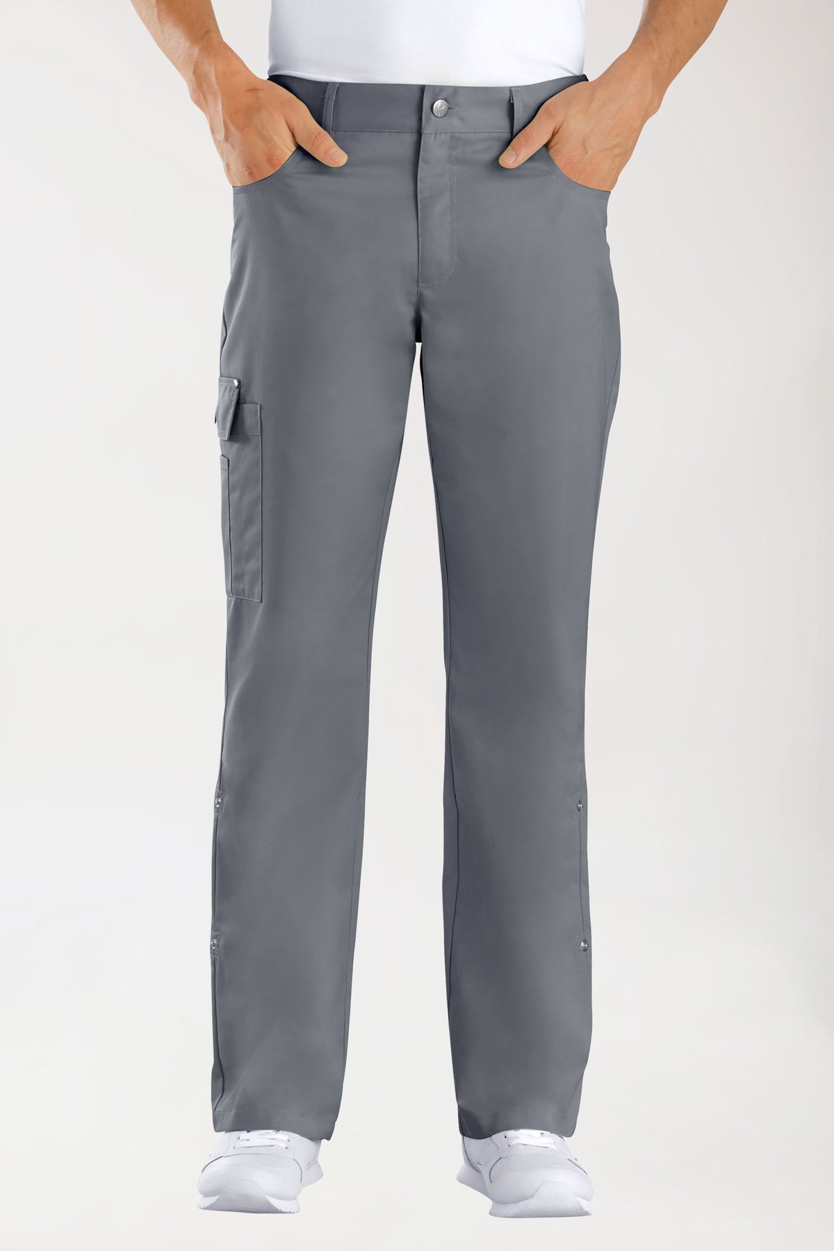 JUST STRONG Hose Unisex - Teilgummibund steingrau, Vorderansicht