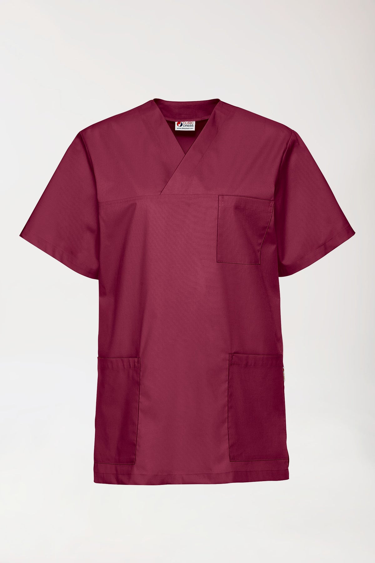 Stretch Schlupfkasack Unisex - V-Ausschnitt bordeaux