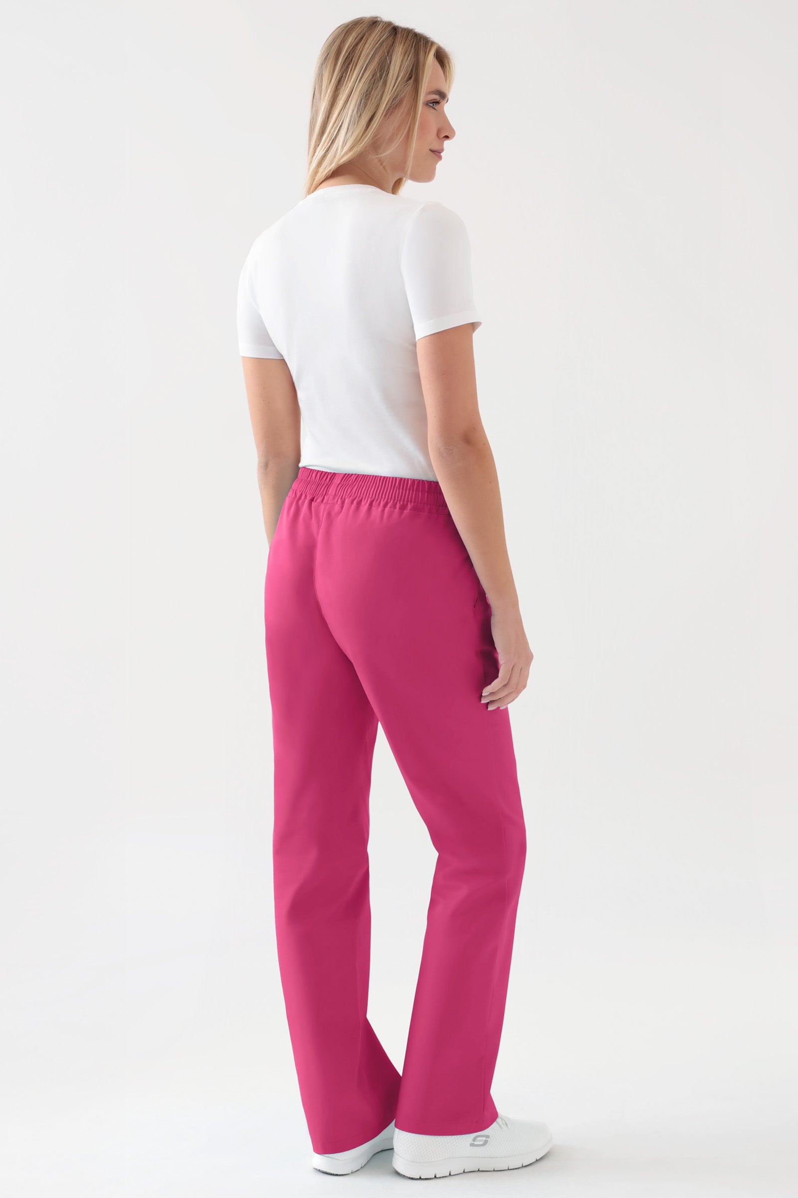 JUST STRONG Hose Damen - Gummibund pink, Rückansicht 