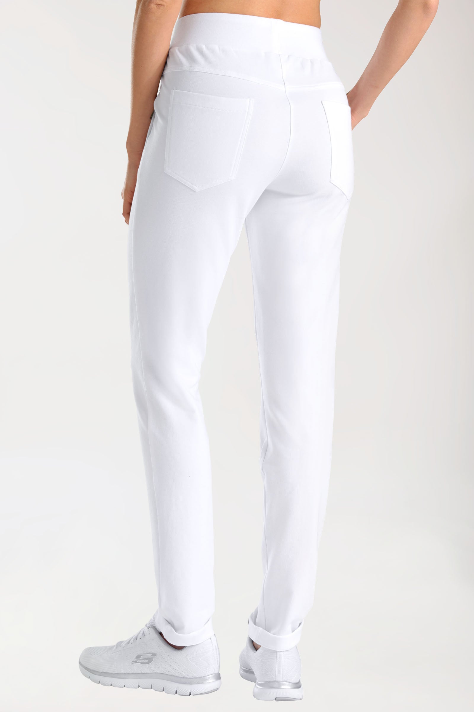 Sweathose für Damen Schlupfhose Weiß