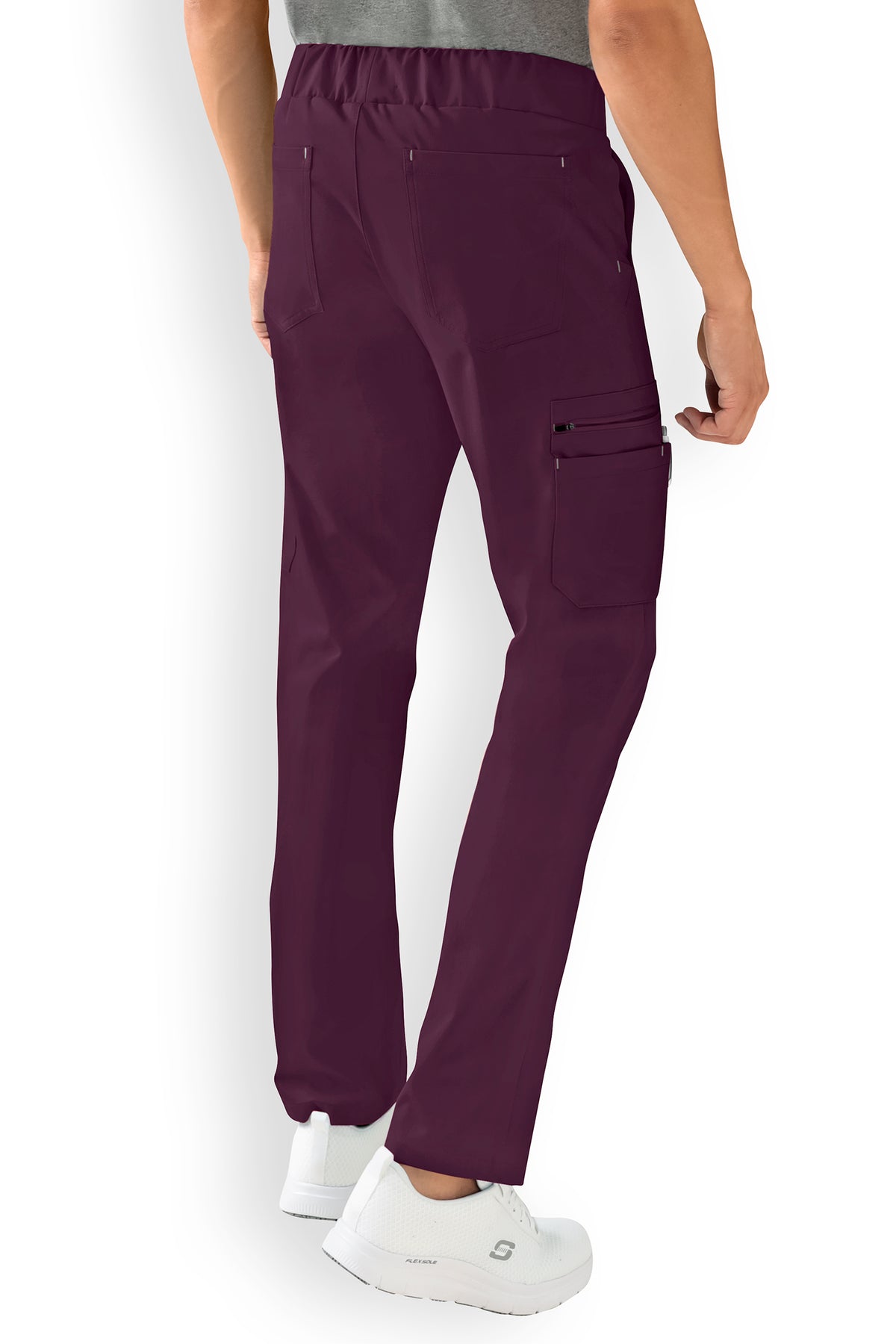 Stretchhose Herren - gerader Saum mit Beintaschen dark pflaume