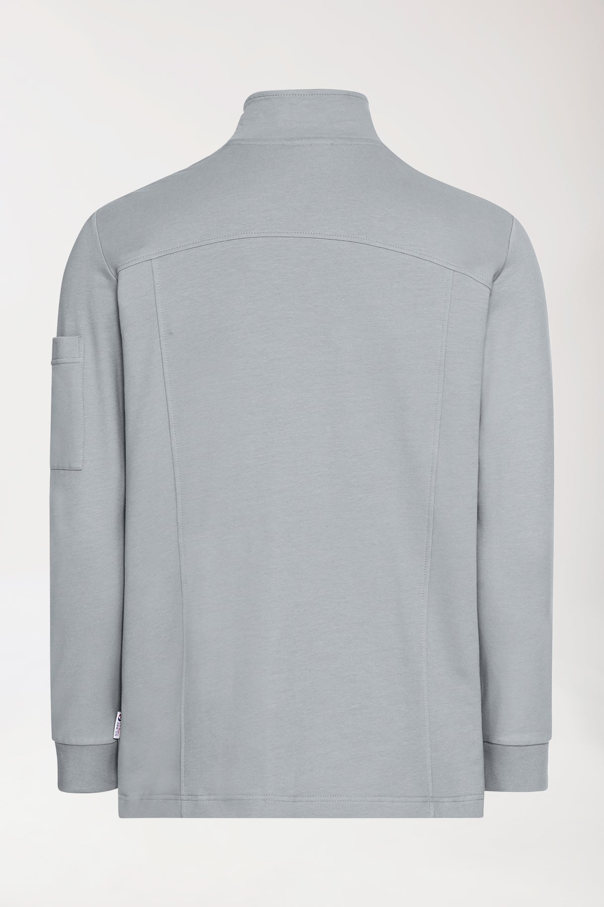 Sweatjacke Herren - Stehkragen grau, Rückansicht 