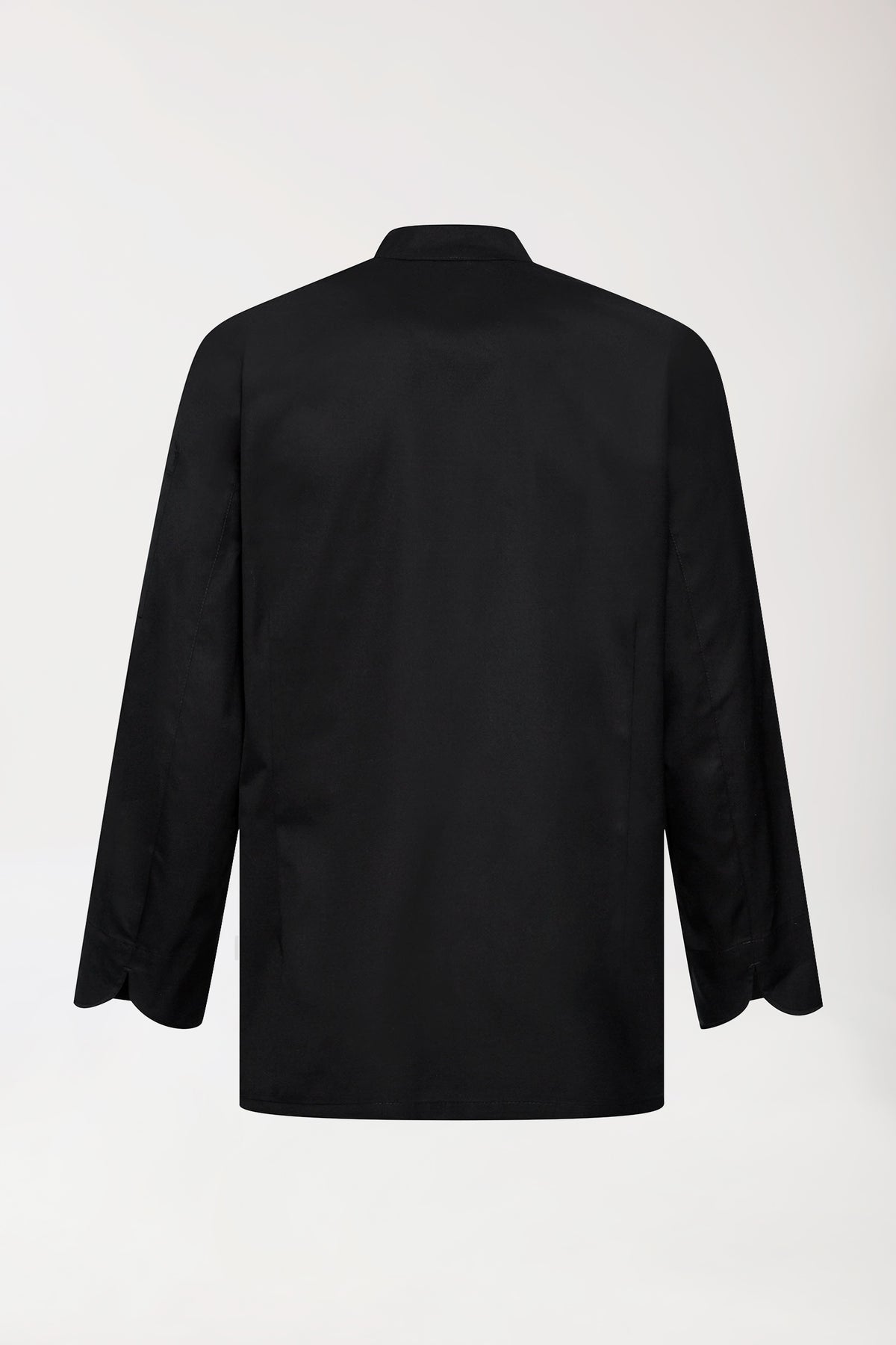 Gastro Kochjacke Herren - 6er Knopfreihe - 1/1 Arm schwarz, Rückansicht 