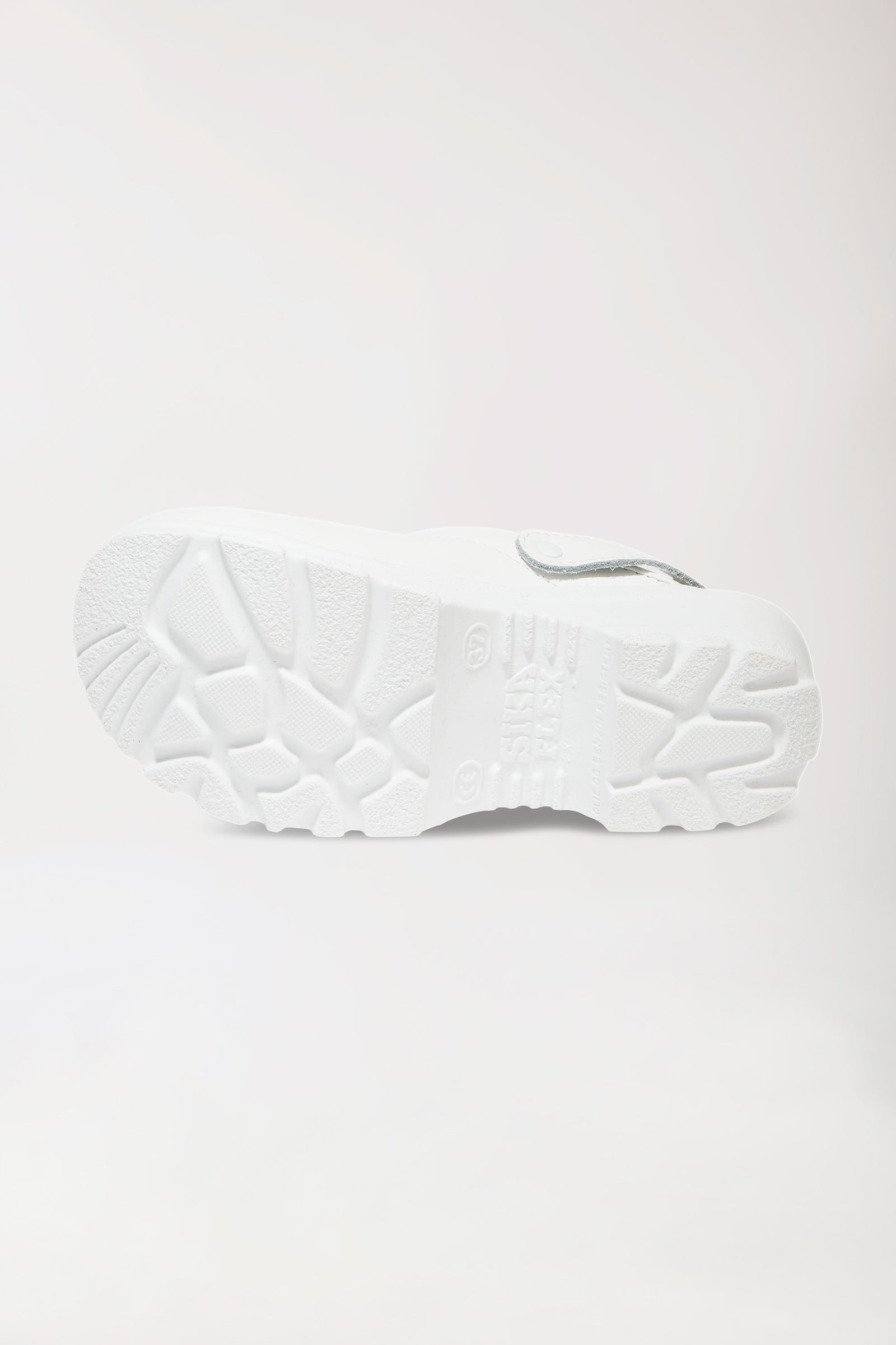 Berufs-Clog Weiß Permair Leder Unisex weiß, Rückansicht 