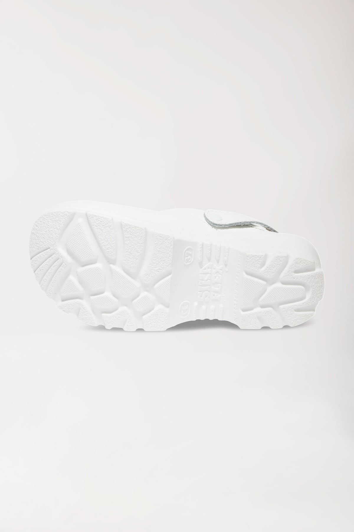 Berufs-Clog Weiß Permair Leder Unisex weiß, Rückansicht 