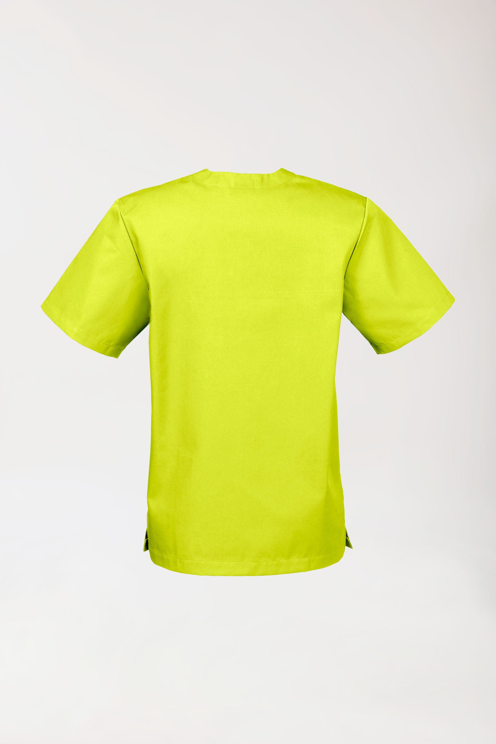 JUST STRONG Schlupfkasack Unisex - V-Ausschnitt limette, Rückansicht 