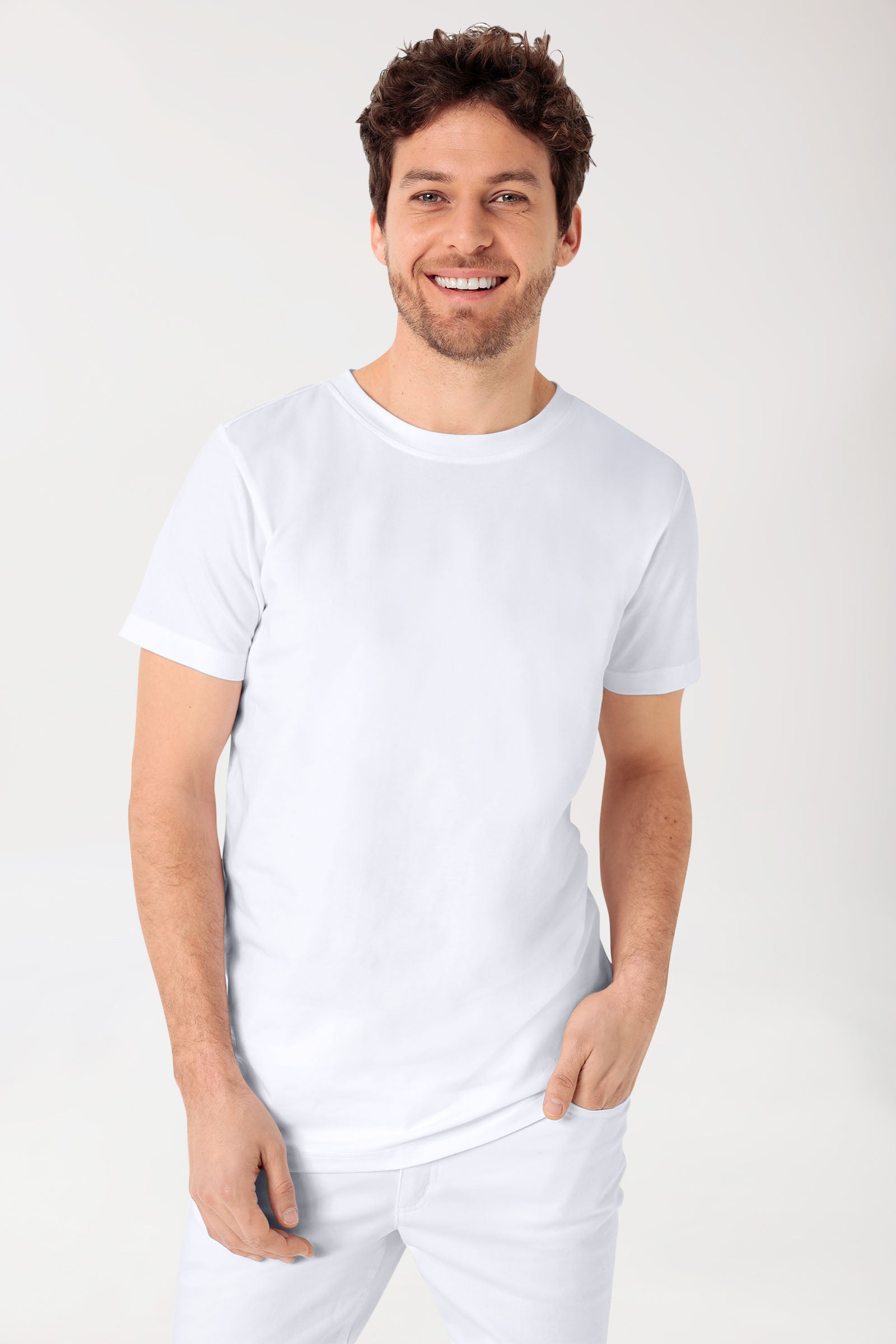 CORE Shirt Herren - Rundhals weiß, Vorderansicht 