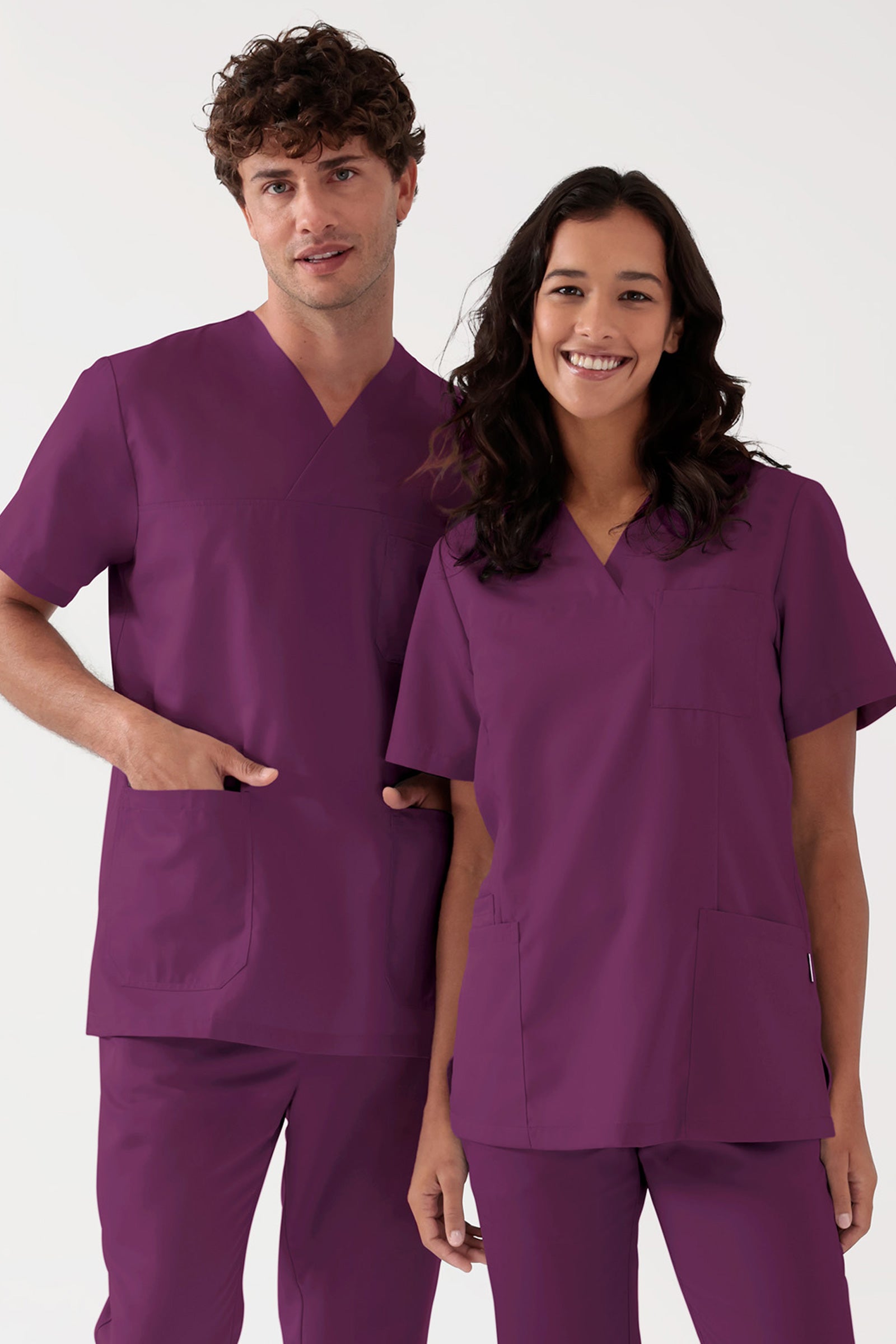 TENCEL™ Schlupfkasack Damen - V-Ausschnitt black berry, Vorderansicht 