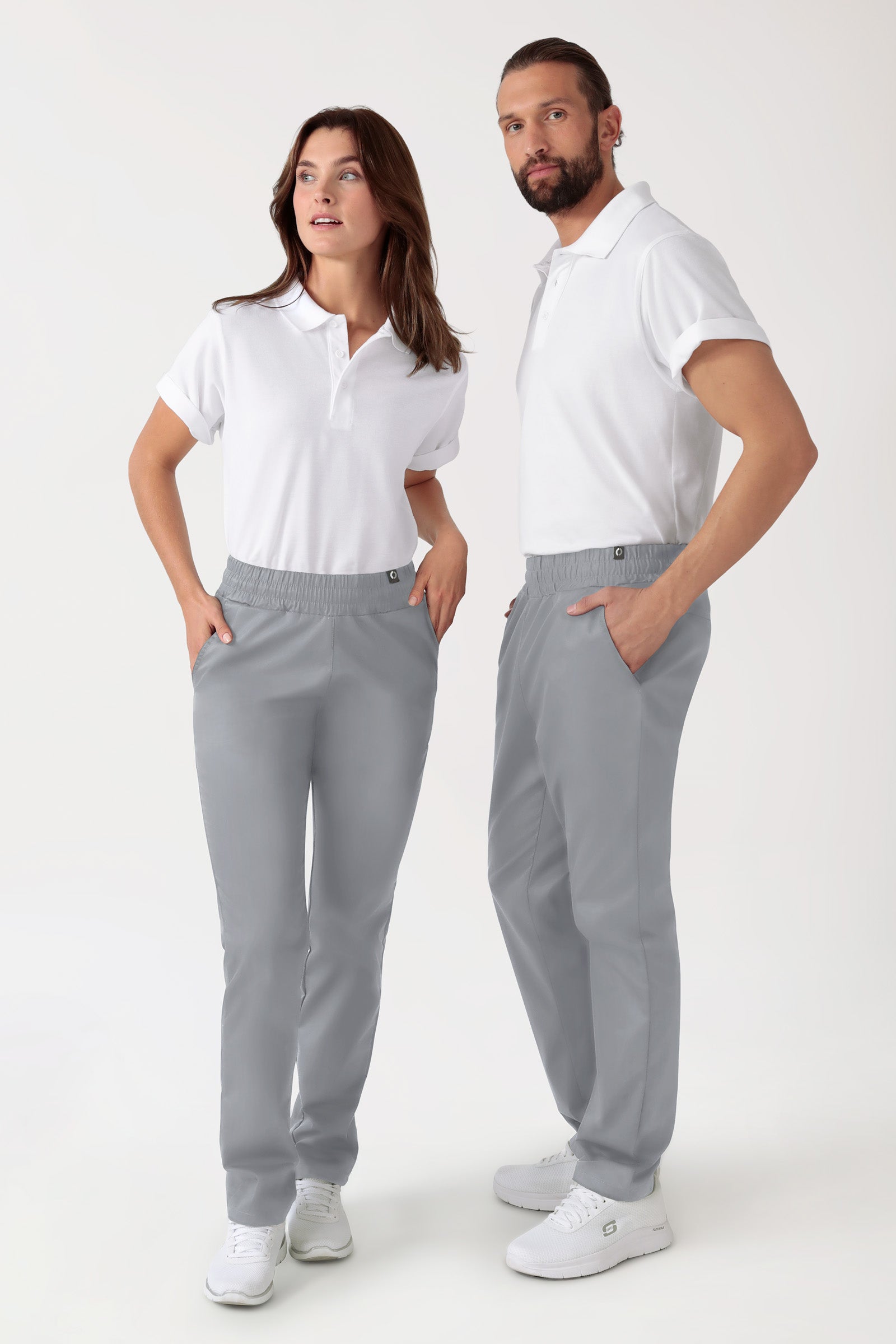 CORE Hose Unisex - hoher Bund grau, Vorderansicht 