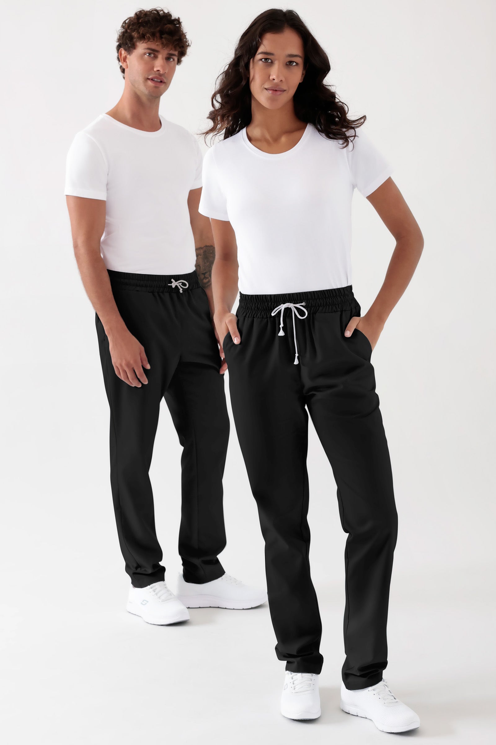TENCEL™ Hose Unisex - Rundumgummibund schwarz, Vorderansicht 