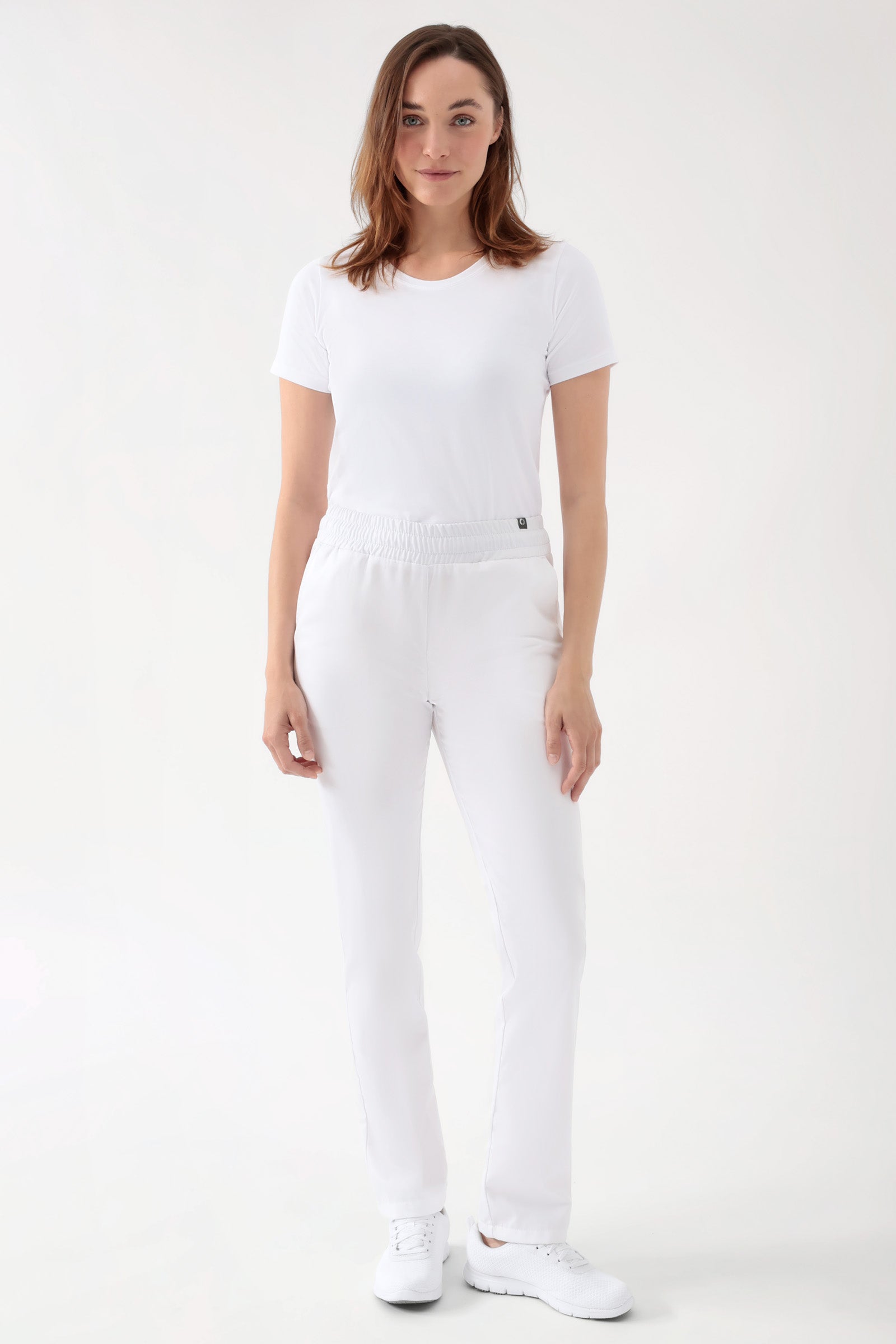 CORE Hose Unisex - hoher Bund weiß, Vorderansicht 