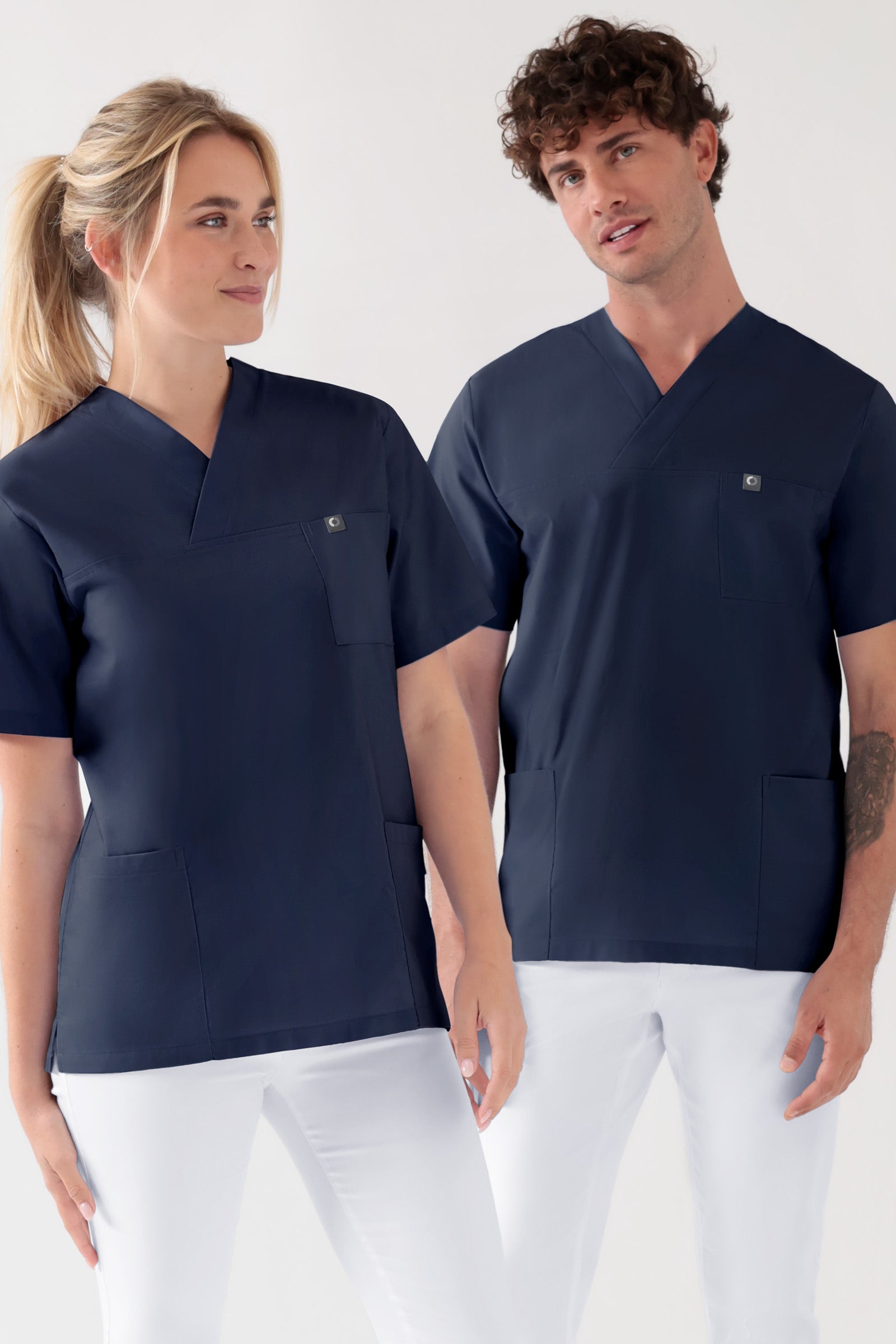 Baumwolle Schlupfkasack Unisex - Doppelpack navy, Vorderansicht 