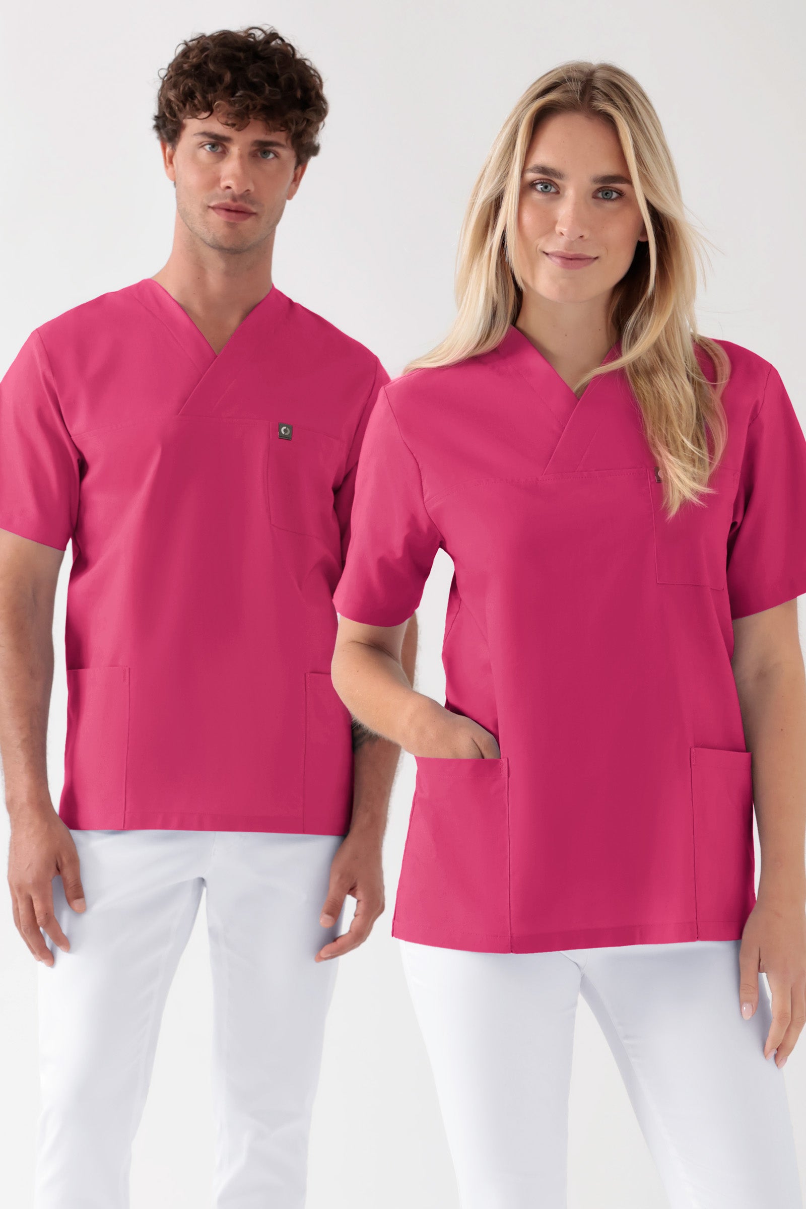Baumwolle Schlupfkasack Unisex - Doppelpack pink, Vorderansicht 