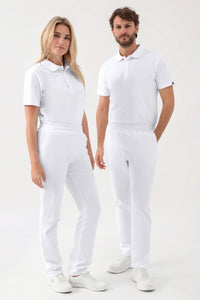 GREEN Stretch Hose Unisex - Rundumgummibund weiß