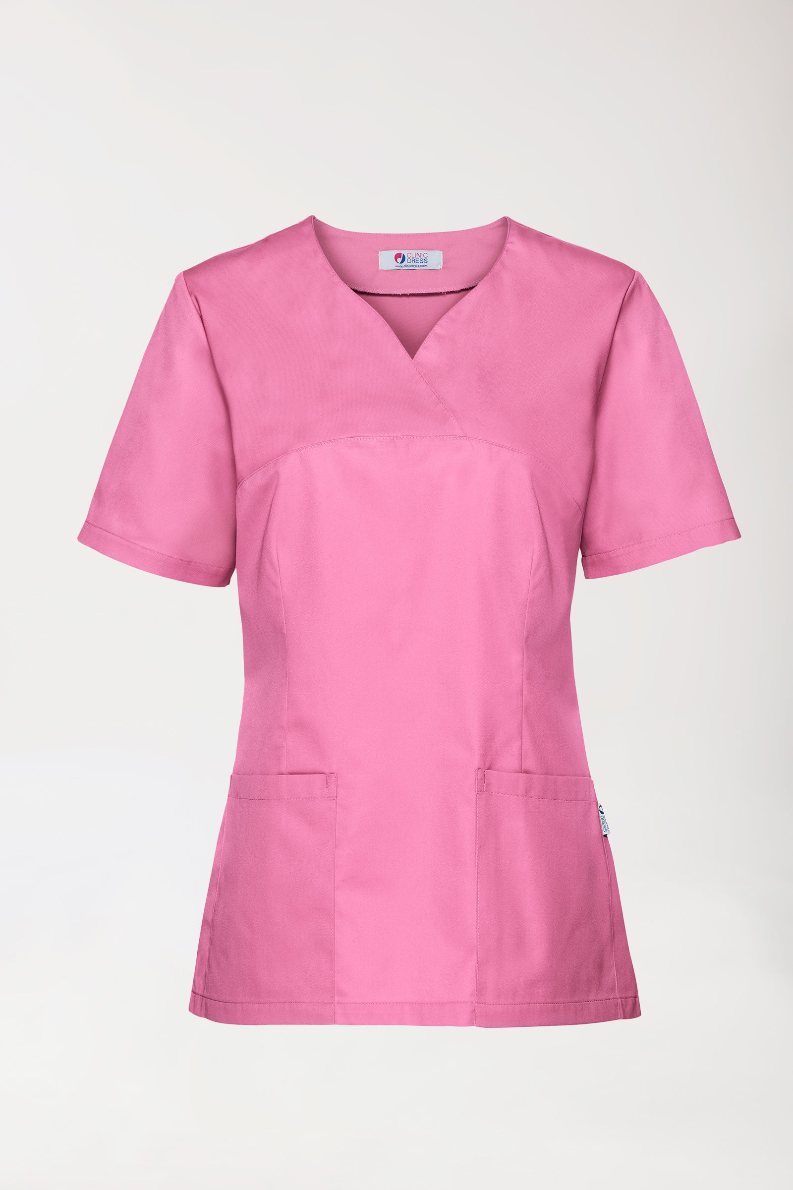 CORE Schlupfkasack Damen - Herzausschnitt rosy pink, Vorderansicht 