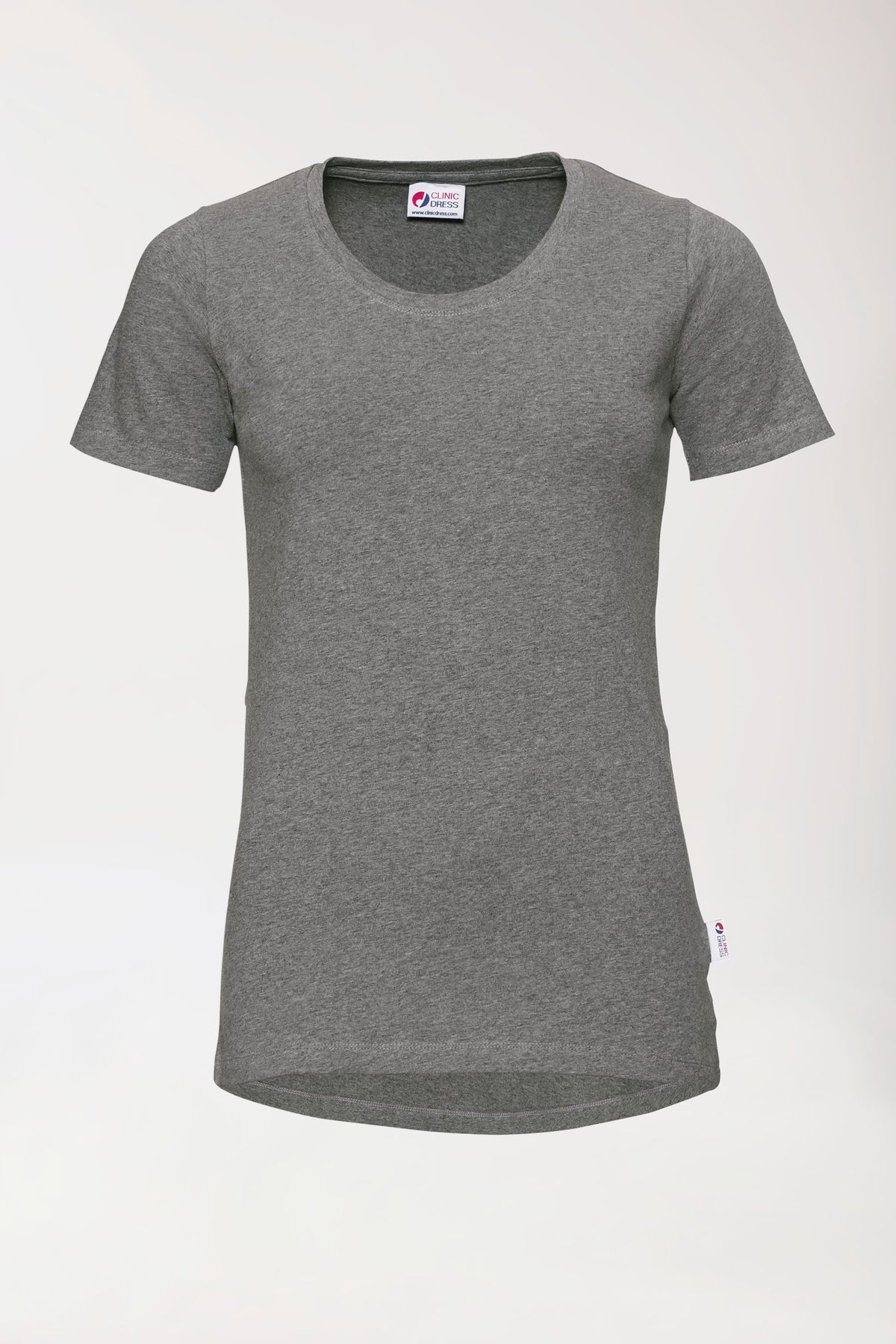 CORE Shirt Damen - Rundhals dunkelgrau melange, Vorderansicht 