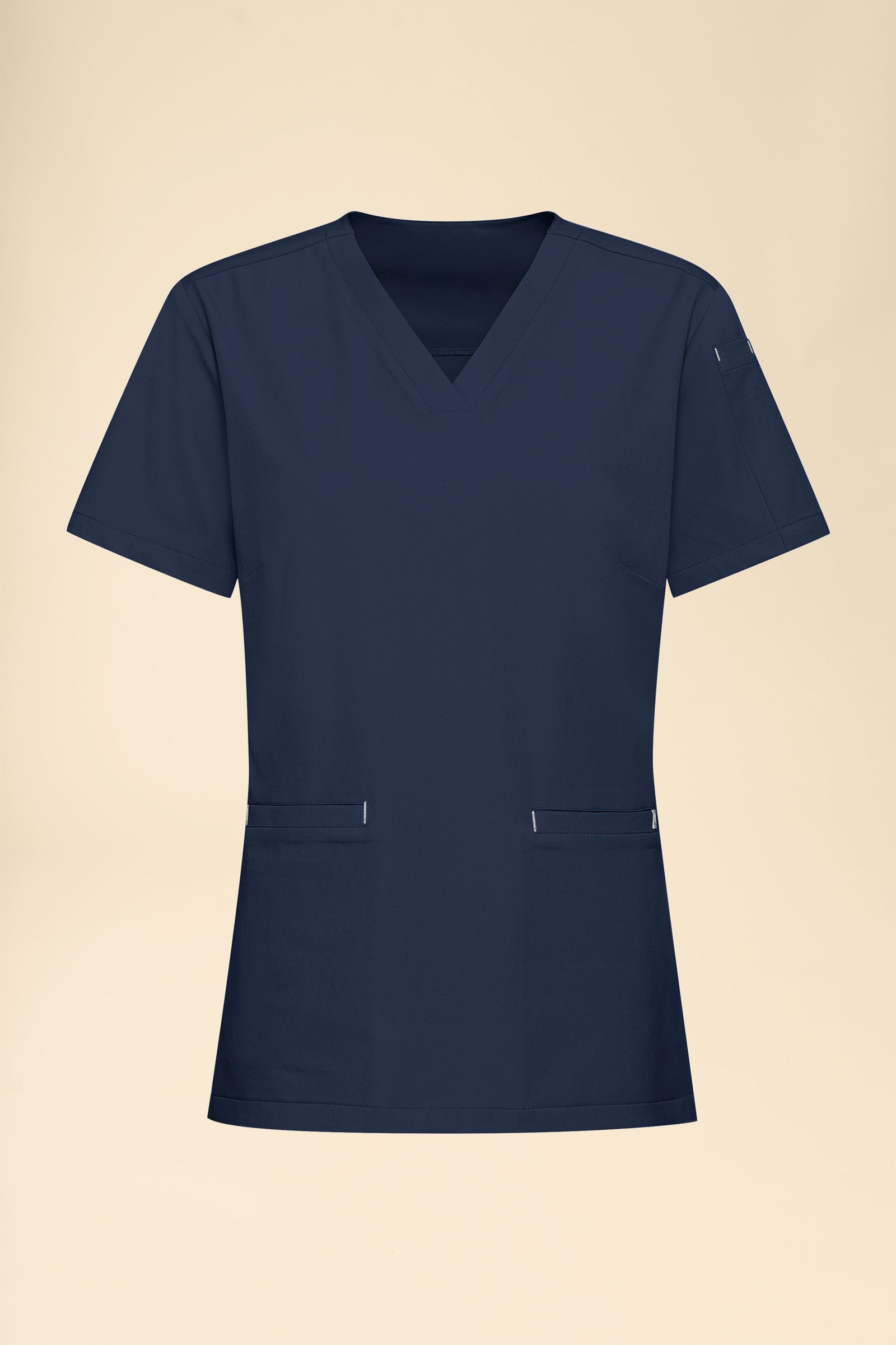 KAERE Schlupfkasack Damen - V-Ausschnitt navy, Vorderansicht 