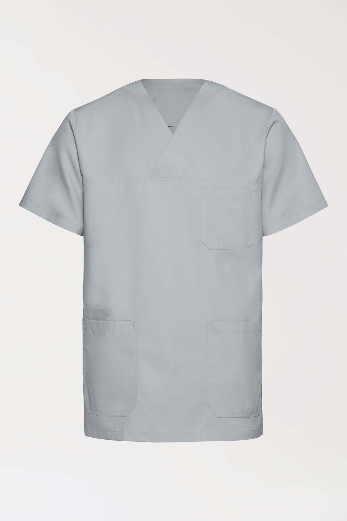 TENCEL™ Schlupfkasack Herren - V-Ausschnitt perlgrau, Vorderansicht 