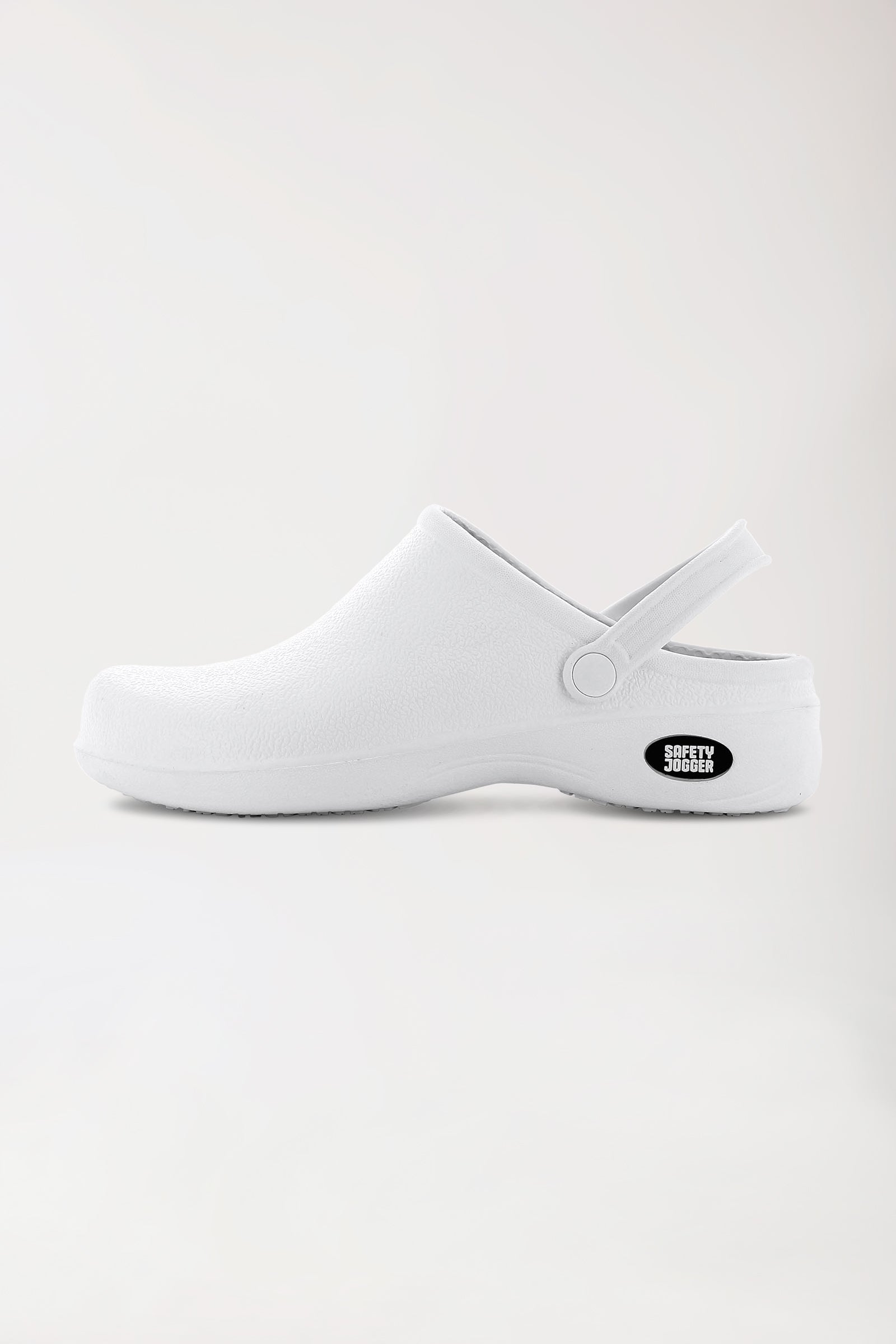 Unisex Berufsclog - leicht - Fersenriemen weiß, Vorderansicht 