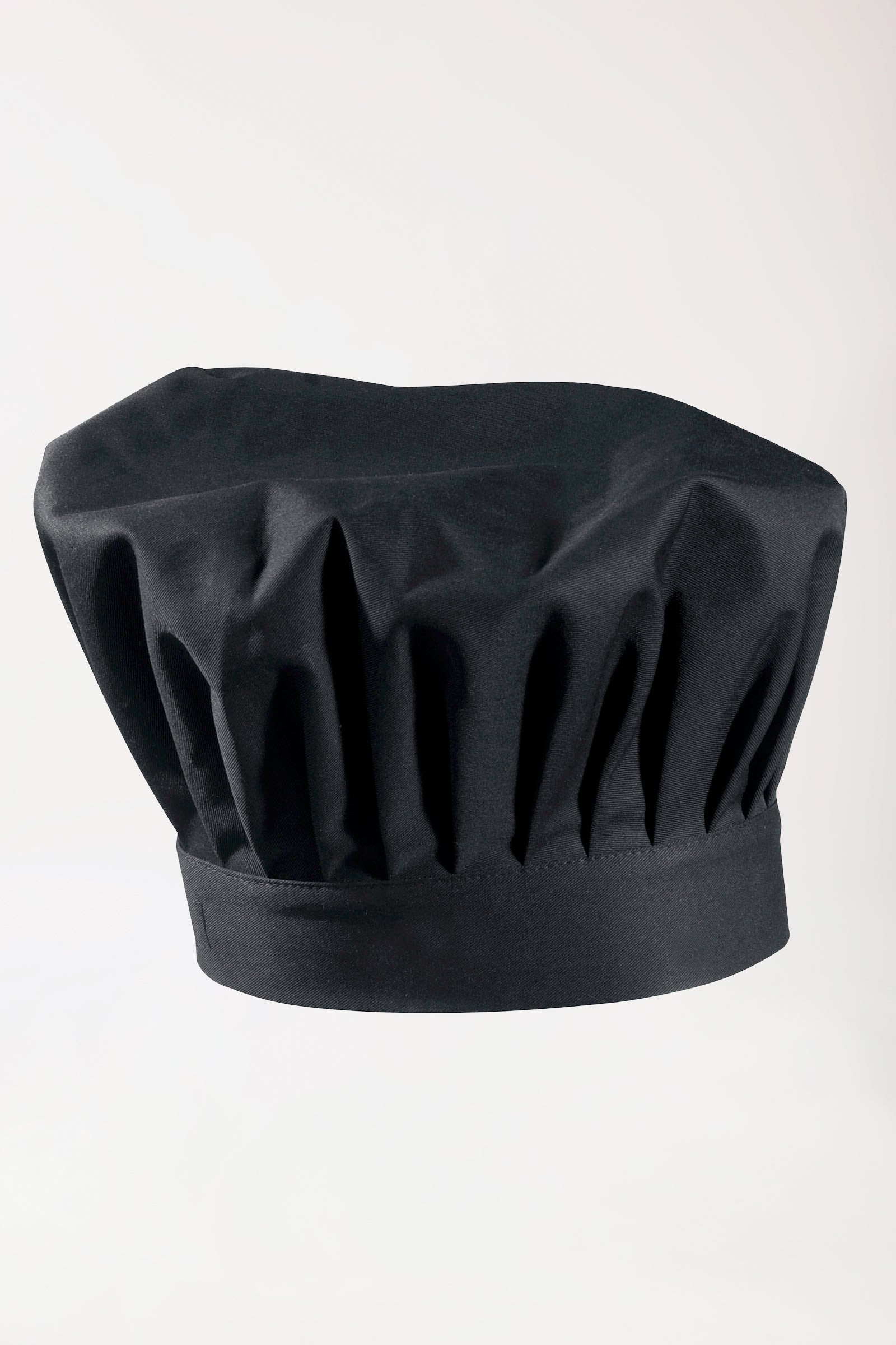 Gastro Kochmütze Unisex schwarz, Vorderansicht 