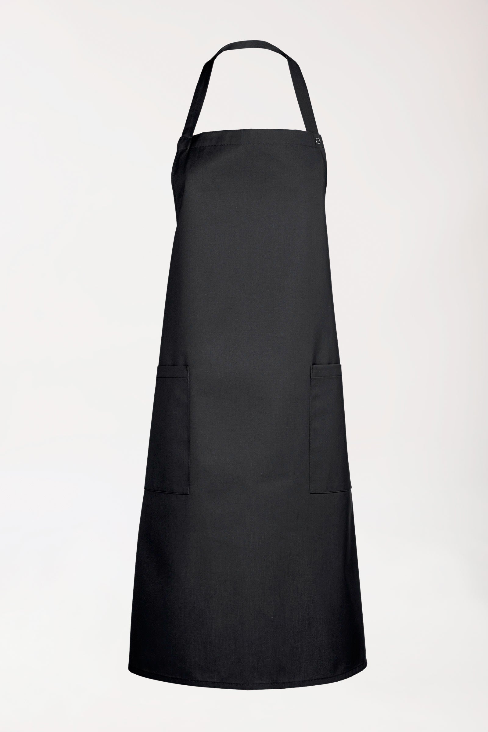 Gastro Latzschürze Unisex - Einheitsgröße schwarz, Vorderansicht 