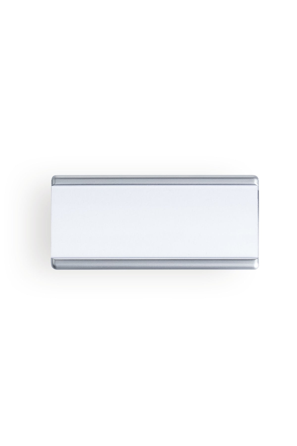 Namensschild Magnet Silber Metallic 7x3 cm