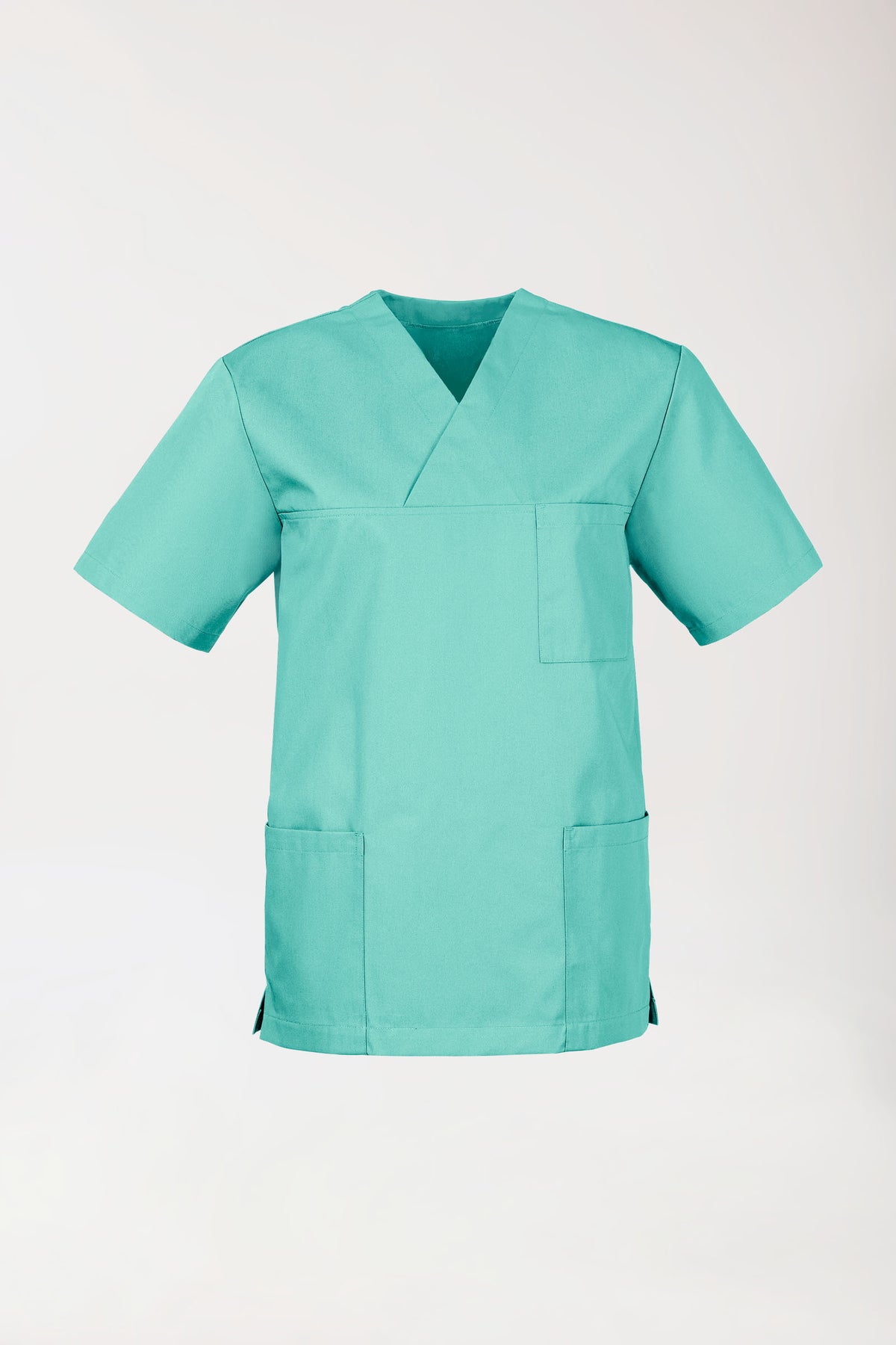 JUST STRONG Schlupfkasack Unisex - V-Ausschnitt aqua green, Vorderansicht 