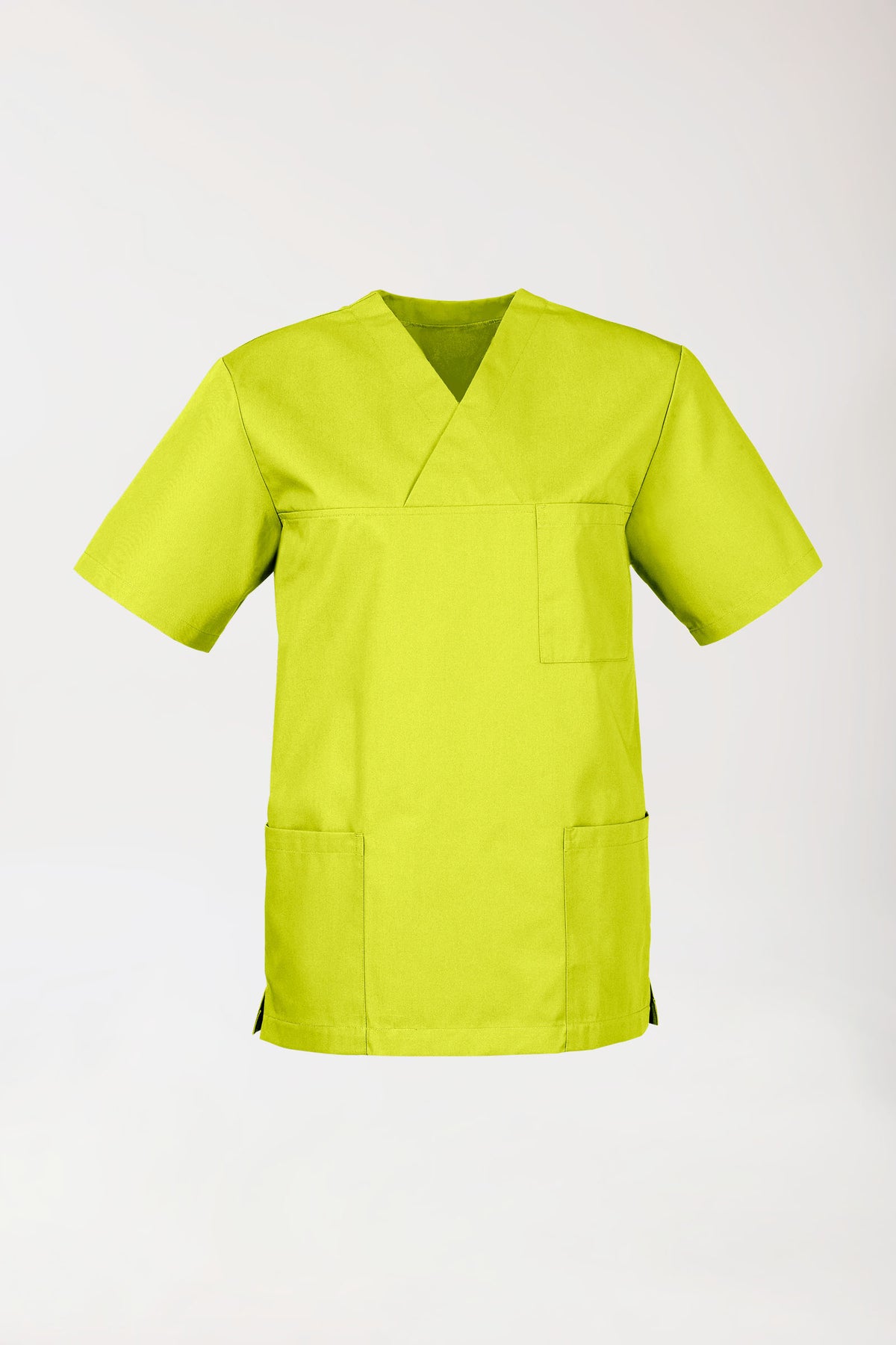 JUST STRONG Schlupfkasack Unisex - V-Ausschnitt limette, Vorderansicht 